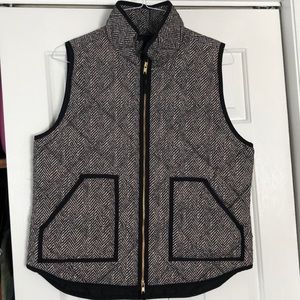 J. Crew Herringbone Puffer Vest